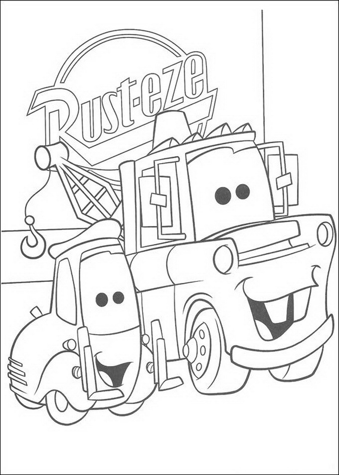 Plansa de colorat cu Cars pixar 107 10